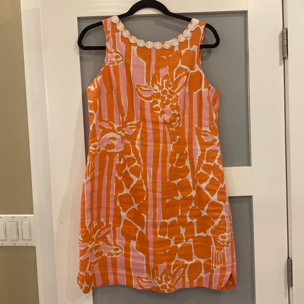 Lilly for Target Orange Giraffe Dress size 10